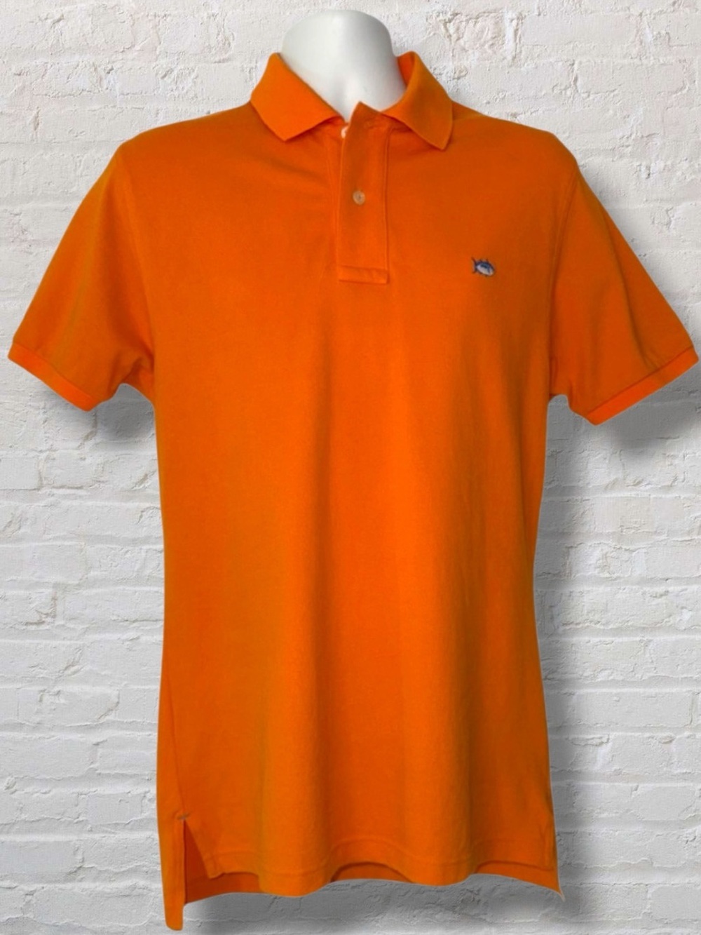 Southern Tide Skipjack Polo Shirt |Men’s-Small |Orange | Classic Fit 100% Cotton